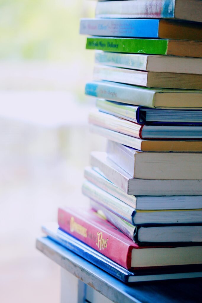 YA Fiction Book stack