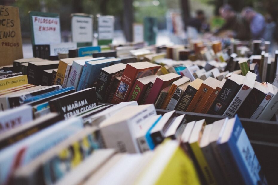 rows of books on shelves